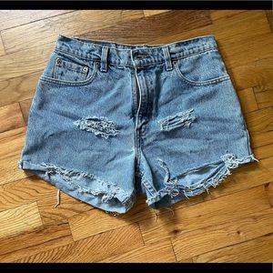 Levi’s 550 Blue Denim Jean Shorts Cutoffs SZ M